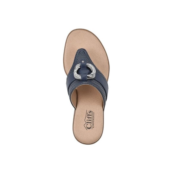 Cliffs by White Mountain Benedict Sandals Women’s Thong Shoes Navy 10 MSRP $70 - Picture 3 of 4